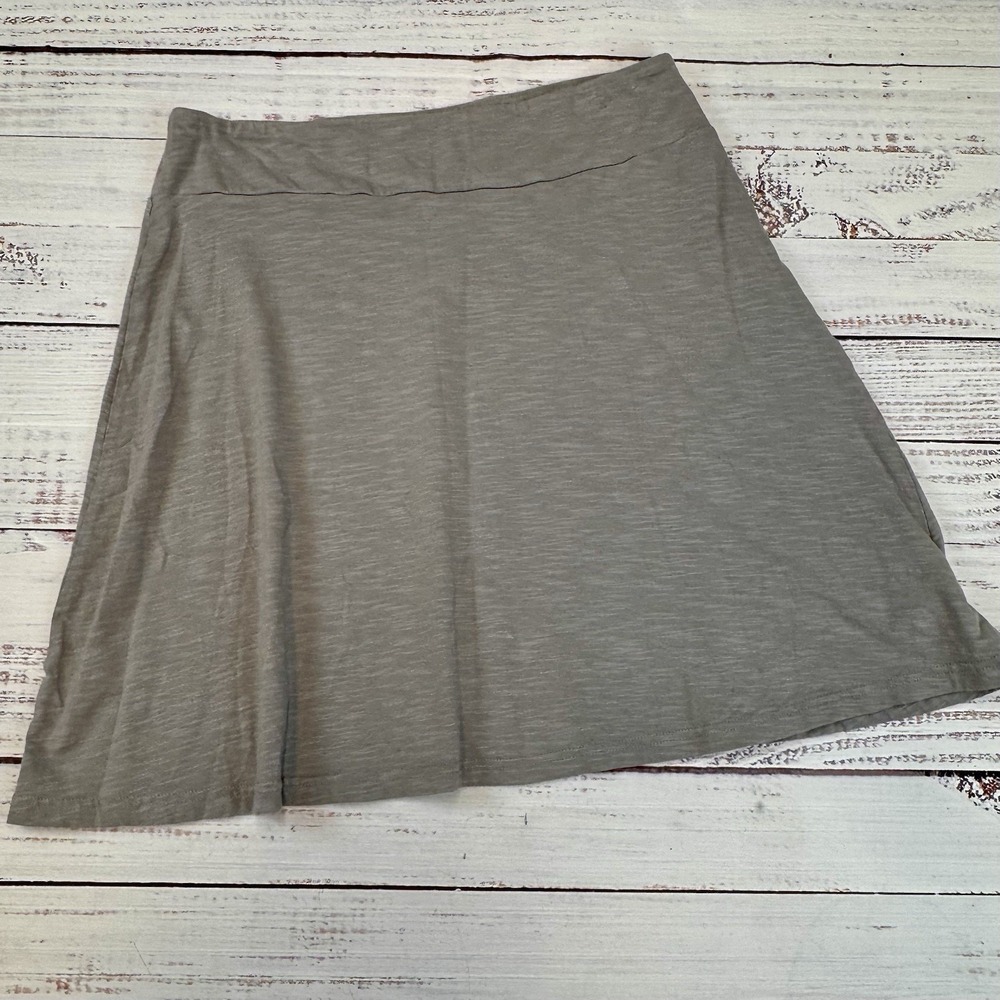 Columbia Women Skirt Gray Cotton Blend Pull On Stretch Medium Light Weight